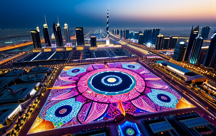 이벤트기획 사례 연구와 분석 - The Grand Spectacle of an Arab Mega-Event**

A breathtaking aerial shot showcasing a futuristic, gra...