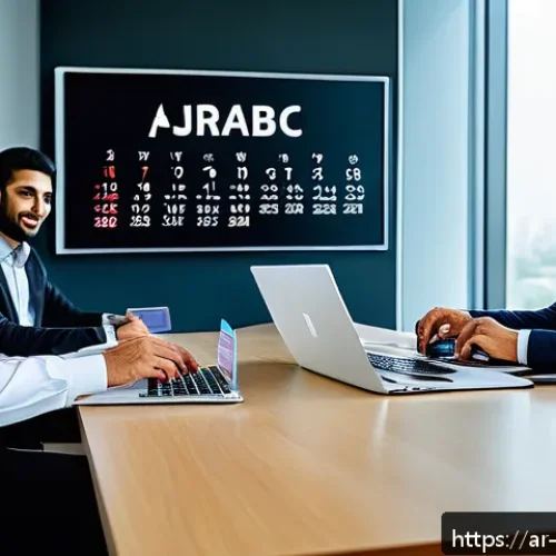 Home 33 이벤트기획자 로드맵 작성법 - A professional event planning team in a modern office setting, featuring diverse Arab professionals ...