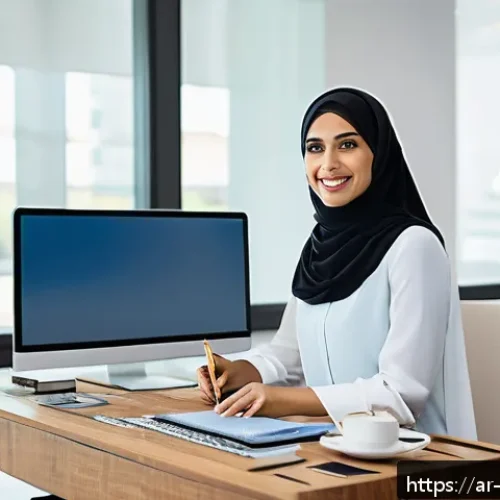 Home 32 이벤트기획 자격증 취득 노하우 - A professional Arabic event planner organizing a community celebration, wearing modest business atti...