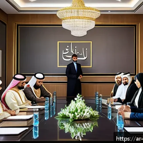 Home 17 이벤트기획에서 중요한 소프트 스킬 - A professional event planning meeting in a modern conference room filled with diverse Arabic-speakin...